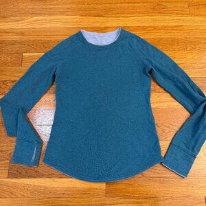 Ivivva (Lululemon kids) Reversible Long-sleeve Top Dark/Light Blue- Size 14